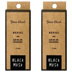 John's Blend 車用芳香劑 補充包 2個, 2盒, 黑麝香