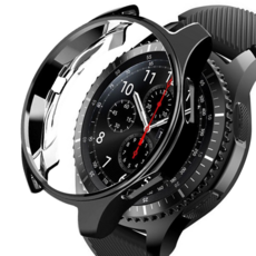 LuA lovel 智慧型手錶透明保護殼, 黑色, 1入