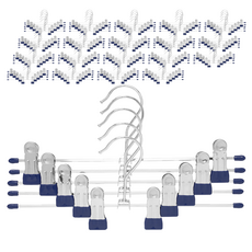 코멧 홈 논슬립 코팅 회전형 치마바지걸이, 블루, 100개