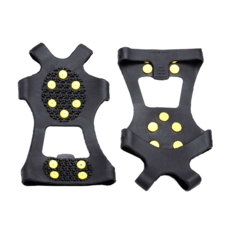 旅行玩家 防滑鞋套 TPR環保橡膠材質 高碳鋼釘爪 台灣製造, 黑色, 1雙