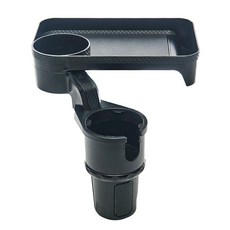 ANBORTEH 安伯特 車用不倒翁2旋轉杯架 附餐盤, 1個, 黑色