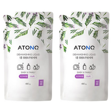 ATONO2 1級奶瓶&廚房洗潔精 補充包 迷迭香香氣, 480g, 2個