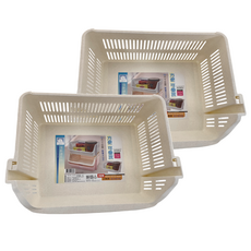 JUSKU 佳斯捷 小樂高組合置物籃, 米色, 2個