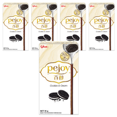 Pejoy 百醇 黑餅乾甜心棒, 日本原裝進口 亞洲限定口味 香濃酥脆爽口餅皮, 39g, 5盒