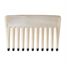 VeSS 天然礦石寬齒叉梳, 白金色, 1支