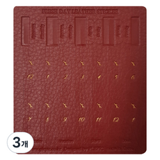 플레픽 프레쉬 데이 레더 인덱스 스티커 Burgundy, 1개입, 3개