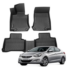 더존 입체포집 TPE 카매트 풀세트, 현대 아반떼MD(2010.8~2015.9), 올블랙