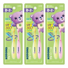 KODOMO 嬰幼兒果凍牙刷, 顏色隨機, 3組, 2支