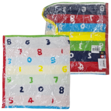 SOU SOU 日本丸真 純棉小方巾 SO SU U數字, W25xL25xH0.5cm, 日本製造, 1條