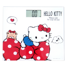 Sanrio 三麗鷗 電子體重計, HW-359KT, 白色 + 紅色蝴蝶結, 1個