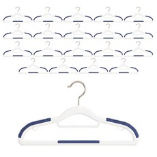 選物優品 收納整理師 旋轉防滑衣架 20個一組 孔雀藍 防滑耐用, 1組