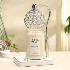 Candle Department Store Bijou融蠟燈+大豆蠟燭750g套組, 花園派對, Bijou銀白色