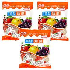 晶晶 心型椰果蒟蒻果凍, 400g, 3袋