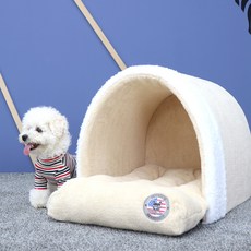 레드퍼피 윌튼 스넉워머 동글이 쿠션하우스, 베이지, 1개