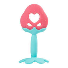 tgm 水果矽膠咬牙固齒器, 固齒器 + 收納盒, 草莓, 1個