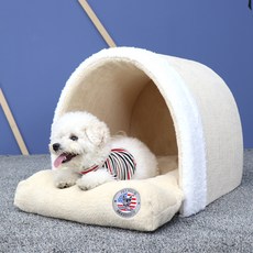 REDPUPPY Wilton 舒適保暖圓形坐墊窩, 米色, 1個