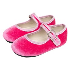 라스텔라 여아용 벨벳 메리제인 플랫 공주구두