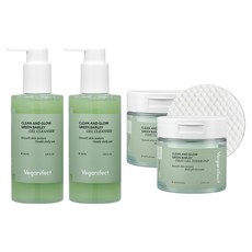 veganifect 青薏米 LHA 凝膠潔面啫哩泡棉 205ml + 青薏米 LHA 爽膚水墊, 2組