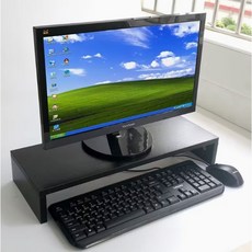 청온가 심플 모니터 받침 데스크 정리대, 원목색