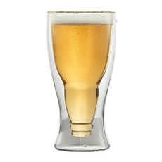 아트웨어 이중 내열 맥주잔 350ml, 1개
