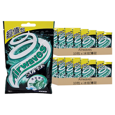 Airwaves Super 極酷嗆涼無糖口香糖 - 冰炫薄荷口味，超值包, 62g, 2盒
