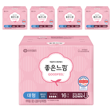 GOODFEEL 超薄蝶翼型衛生棉, L(26cm), 16片, 5包