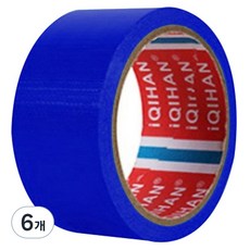 iQIHAN 다다 고점도 강력 면 테이프 50mm x 20m, 하늘색, 6개