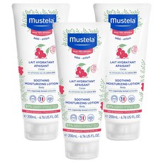 무스텔라 수딩 모이스처라이징 유아로션, 200ml, 3개