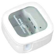 E.B. MADE 紫外線牙刷消毒盒, 輕巧便攜, 3分鐘快速殺菌, 個人護理專用, 白色, 單一商品