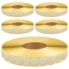 GOMUNARA 圓形魔鬼氈膠帶 9m 白色 鉤面 直徑 25mm, 5個