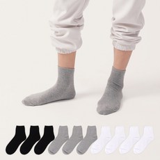 가나양말 여성용 프리미엄 심플 단목 양말 10켤레 세트