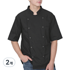 tpam 男女通用機能性短袖雙層珍珠按扣廚師服 TSO-135 2件組