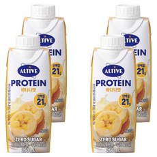 얼티브 비건 프로틴 바나나맛, 250ml, 4개
