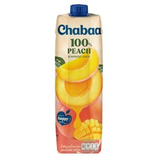 CHABAA 啜吧 100%蜜桃佐芒果汁, 1L, 1瓶