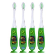 비브라이트 LED 유아칫솔 F-95W, 몽키 (그린), 1개입, 4개