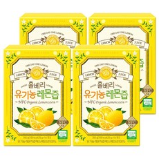 홀베리 정품 유기농 레몬즙, 350g, 4개