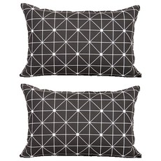 매직베드 도톰 베개 + 솜, 블랙체크, 2개