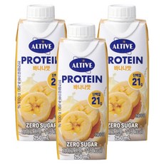Altive 素食蛋白飲 香蕉風味, 3瓶, 250ml