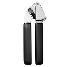 OXO 好清理壓蒜泥器, 黑色手柄 + 鋅合金銀色, 1入
