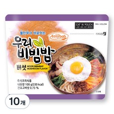 이지밥 우리비빔밥 버섯, 100g, 10개