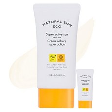 더페이스샵 내추럴 선 에코 슈퍼 액티브 선크림 SPF50+ PA++++, 50ml, 2개
