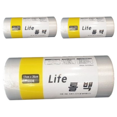 Life 위생롤백 미니 17cm x 25cm, 미니(XS), 500개입, 3개