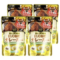 HACHI 日式咖哩粉 (中辛) 含31種香辛料, 200g, 4包
