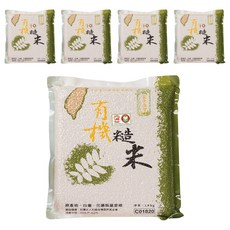 富里鄉農會 富麗有機糙米 花蓮富里鄉產, 1.8kg, 5包