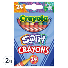 Crayola 繪兒樂 彩色蠟筆, 24色, 2個