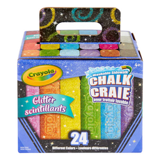 Crayola 繪兒樂 可水洗戶外粉筆 亮片款 兒童繪畫粉筆 安全無毒, 24支