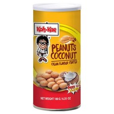 Koh-Kae 大哥 花生豆, 椰子口味, 奶油風味, 泰國必買名產, 180g, 1罐