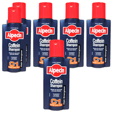 Alpecin 咖啡因洗髮露 C1 強健髮根 活絡頭皮 豐盈髮絲 德國製造, 250ml, 6瓶