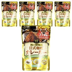 HACHI 日式咖哩粉 (中辛) 含31種香辛料, 200g, 5包