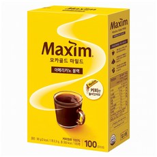 Maxim 麥心 無糖摩卡即溶咖啡, 0.9g, 100條, 1盒